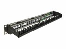 DeLock Patchpanel Keystone 24 Port 1 HE 19" Rack