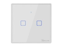 SONOFF Lichtschalter T2EU2C-TX WiFi-RF, 2-fach, Detailfarbe