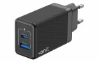 onit USB-Wandladegerät Dual QC4+ 65 W GaN Schwarz, Ladeport