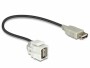 DeLock Keystone-Modul USB2.0, A - A, (f-f) 250° gewinkelt