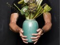 Bitz Vase 20 cm Grün, Höhe: 20 cm, Detailfarbe