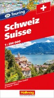 HALLWAG Strassenatlas 13x24cm 382830048 CH-Touring Schweiz