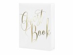 Partydeco Gästebuch Guest Book 20 x 24.5 cm, Weiss/Gold