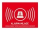 Abus Warn Aufkleber "Alarmanlage" gross, deutsch 148x105