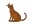 Ambiance Dekofigur Katze mit Schmetterling auf Nase auf Platte 100 cm, Bewusste Eigenschaften: Keine Eigenschaft, Detailfarbe: Rostbraun, Produkttyp: Tier, Aufsteller