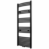 Handtuchheizkörper Warmwasser Gebogen Schwarz 500x1424 mm