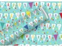 Braun + Company Geschenkpapier Wimpel, Türkis, 70 cm x 2 m