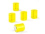 supermagnete Haftmagnet Zylindrisch 5 Stück, Gelb/Transparent