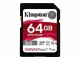 Kingston 64GB Canvas React Plus SDXC, KINGSTON 64GB Canvas