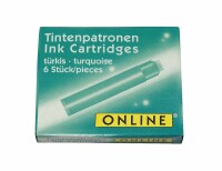 ONLINE    ONLINE Tintenpatronen Standard 17228/12 Türkis 6 Stück