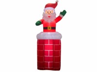 FTM LED-Figur Weihnachtsmann, 46 x 150 cm, Rot/Weiss