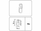 Gardinia Faltenlegehaken Transparent 10 Stück, Detailfarbe