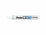 pentel Permanent-Marker 100 W M Weiss, Oberfläche: Universal