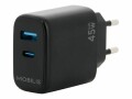 MOBILIS WALL CHARGER - 45W - 1 USB A + 1 USB C - GAN   NS CHAR