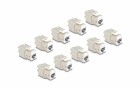 DeLock Keystone-Modul RJ45 zu LSA Cat.6A Weiss, 10 Stück