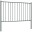 Bild 1 vidaXL Zaunfeld mit Pfosten Pulverbeschichteter Stahl 1,7 x 0,75 m