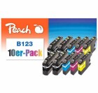 Peach Tinte Brother LC-123 BK/C/M/Y, Druckleistung Seiten: 805 ×