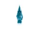 Candellana Kerze Zwerg 13 5.3 cm, Blau metallic, Natürlich