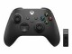 Microsoft Xbox Wireless Controller Carbon Black + Wireless Adapter