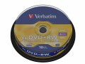Verbatim - 10 x DVD+RW - 4.7 Go (120 minutes) 4x - argent mat - spindle