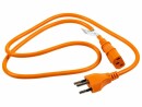 FURBER.power Netzkabel C13-T12 1.0 m, Orange, Anzahl Leiter: 3