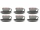 Bitz Kaffeetasse 240 ml, 6 Stück, Grau/Rosa, Material: Steinzeug