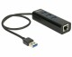 DeLock USB 3.0 Hub 3x + 1 Gigabit LAN