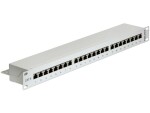 DeLock - Pannello cablaggio - RJ-45 X 24 - grigio chiaro - 1U - 19