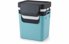 Rotho Recyclingbehälter Jive 30 l, Hellblau/Schwarz/Weiss
