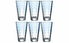 Leonardo Trinkglas Optic Pastell 300 ml, 6 Stück, Blau