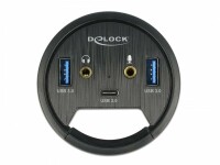 DeLock Tisch-Hub USB 3.0 Typ A/C + HD Audio