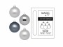 INGES CHRISTMAS DECOR Weihnachtskugel Hazy Grey Ø 8 cm 12 Stück