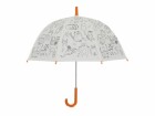 Esschert Design Bastelset Schirm Katzen zum ausmalen Orange/Weiss