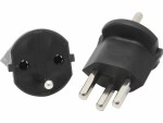 Max Hauri Fixadapter Schuko ? Typ 23 Schwarz, Detailfarbe: Schwarz