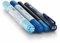 COPIC Marker Ciao 22075645 Doodle pack Blue, 4 Stück