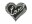 Bild 1 Securit Kreidetafel Silhouette Heart mit Klett, Schwarz, Tafelart