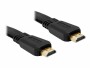 DeLock Kabel flach HDMI - HDMI, 1 m, Schwarz