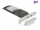 DeLock PCI-Express-Karte USB 3.2 Gen2x2 - 2x USB-C