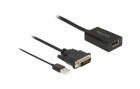 DeLock Adapter DVI-D - DisplayPort, Kabeltyp: Adapter