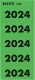 LEITZ     Jahreszahl Etiketten 2024 - 14240055  grün                 100 Stück