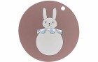 OYOY Kindertischset Pompom Rabbit, 100% Silikon, Ø39 cm, Clay