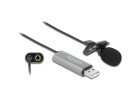 DeLock Mikrofon USB Krawatten/Lavier, Omnidirektional