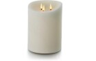 balthasar LED Outdoor Echtwachskerze, Creme, Betriebsart