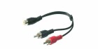 HDGear Audiokabel 1 x Cinchkupplung > 2 x Cinchstecker