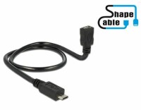 DeLock USB-OTG-Kabel ShapeCable Micro-USB B - Micro-USB B 0.5