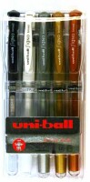 UNI-BALL  Gelroller Signo broad 0.65mm UM-153GS 5C-2 5 Farben, Kein