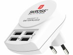 SKROSS USB-Wandladegerät Euro, 4 x USB-A, 24 W, Weiss