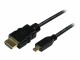 StarTech.com - 0.5m High Speed HDMI Cable with Ethernet HDMI to HDMI Micro