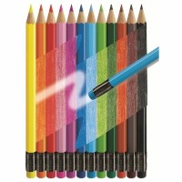 FABER-CASTELL Radierbare Farbstifte 116612 sechskant, 12 Farben, Kein