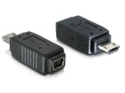 DeLock USB Adapter Mini-B zu Micro-B, Mini-B/Buchse zu